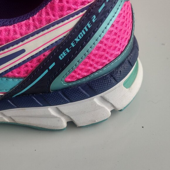 Asics GEL-Excite-2 Women’s Size 9  Pink Teal Running Athletic Shoe - Picture 6 of 8